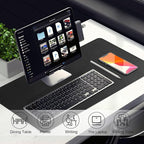 Leather Desk Pad Protector, Desk Mat, Large Mouse Pad, Non-Slip Desk Blotter, Office Laptop Desk Pad, PU Leather Desk Writing Pad for Office and Home (Black, 31.5" x 15.7")