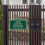 Custom Aluminum Outdoor Sign - Personalized Driveway Sign, Waterproof USA Made, Forest Green 10x7 In
