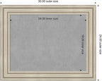 Amanti Art Silver Framed Magnetic Board 24x30 Medium Vision Board for use with Magnets, 100% Metal Sheet to Display Items as Office Decor or for Home Organization in mudroom, Kitchen or Kids Room