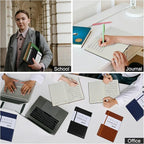 ZCZN 6 Pack Lined Journal Notebooks, 192 Pages A5 Hardcover Leather Journals for Work,Writing,School & Travel, College Ruled Journaling Notebooks for Notes Taking,Diary Journal (Black+Brown+Blue)*2