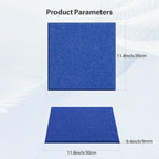 Amantech 12 Pack Acoustic Panels Self Adhesive Sound Proof Foam, High Density Sound Acoustic Panel, 12X12X0.4 Inch Square Panels in Home, Office, Reccording Room, Studio,and more(Telecom Blue)