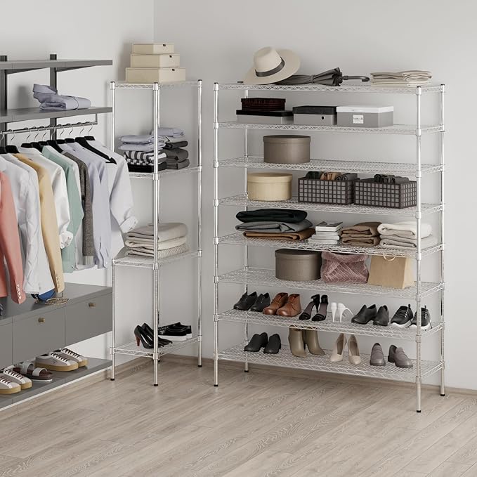Regal Altair 18" Deep x 54" Wide x 74" Height Wire Shelving Kit | 8-Tier | NSF Commercial Storage Rack Unit