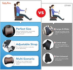 Lofty Aim Lumbar Support Pillow for Car, Memory Foam Lumbar Pillow for Lower Back Pain Relief - Back Cushion for Driving, Chair Support for Car-Office Chair, Wheelchair - Classic Brown