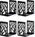 Decorative Metal Bookends Black Set of 4