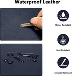 PU Leather Desk Pad Protector Gaming Mouse Pad Non Slip Desk Mat for Keyboard and Mouse Waterproof Desk Writing Pad for Office and Home Desk Accessories(Dark Blue, 23.6 * 11.8)