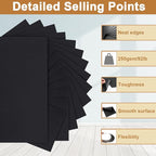 Silunkia 28 Sheets Black Cardstock 8.5 x 11 for Halloween, 250gsm/92lb Heavyweight Black Paper Card Stock for DIY Cards, Scrapbooking, Greeting Cards, Invitations, Party