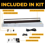 LED Under Cabinet Lighting Hardwired - 3CCT 40 Inch Bronze Finish - Undercabinet Lights for Kitchen - Linkable Undercounter Dimmable Plug in Light or Hard Wired - Under Counter Fixture Direct Wire
