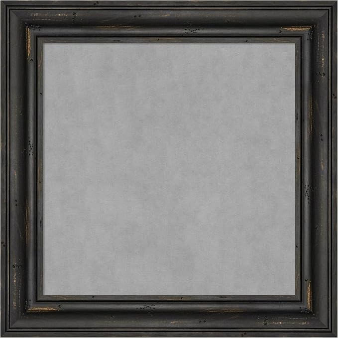 Amanti Art Black Framed Magnetic Board 15x15 X-Small Vision Board for use with Magnets, 100% Metal Sheet to Display Items as Office Decor or for Home Organization in mudroom, Kitchen or Kids Room