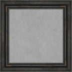 Amanti Art Black Framed Magnetic Board 15x15 X-Small Vision Board for use with Magnets, 100% Metal Sheet to Display Items as Office Decor or for Home Organization in mudroom, Kitchen or Kids Room