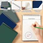 Engrowtic 3 Pack Graph Paper Spiral Notepad A5 Top Wirebound Notepad Grid Notebook Steno Pads Memo Notebook Grid Paper 140 Pages for Writing Sketching Drawing Office Supplies (Dark Color)