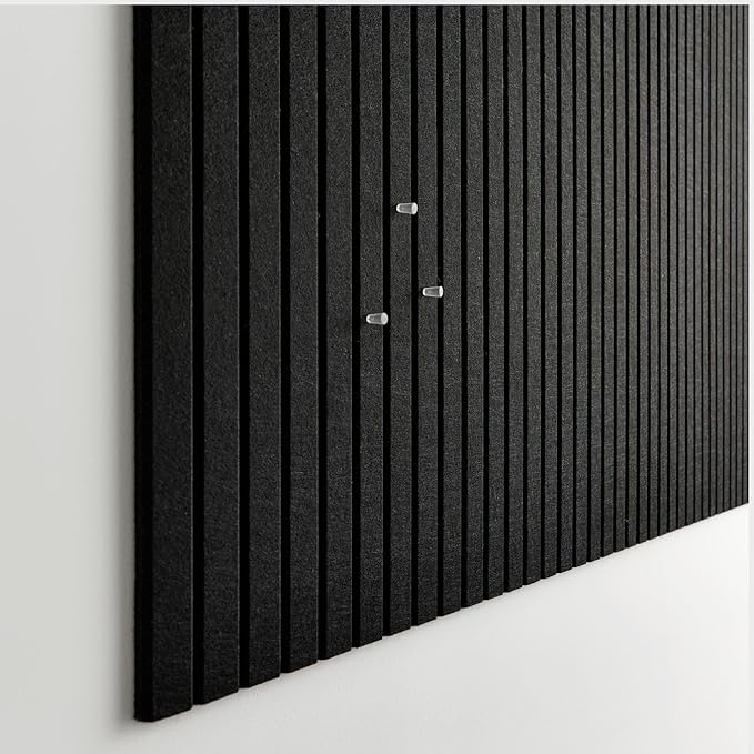 VIVELDA Large Bulletin Board 48"x36" - Office Wall Organizer to Replace your Old Cork Boards for Walls for Office Decor - 12-pack Felt Wall Panels for Use in Home Office Decor, Classroom Decor (Black)