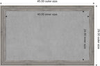Amanti Art Grey Framed Magnetic Board 29x45 Large Vision Board for use with Magnets, 100% Metal Sheet to Display Items as Office Decor or for Home Organization in mudroom, Kitchen or Kids Room