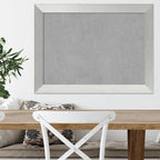 Amanti Art Silver Framed Magnetic Board 24x32 Medium Vision Board for use with Magnets, 100% Metal Sheet to Display Items as Office Decor or for Home Organization in mudroom, Kitchen or Kids Room
