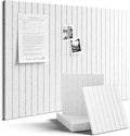 Fluxynara Large Felt Bulletin Board 48" x 36" Cork Board Alternative - 6 Pack with 40 Safe Removable Adhesive Tabs, Cork Boards for Walls for Home Office Classroom Pin Board-Light Gray