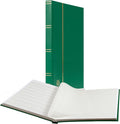 LIGHTHOUSE – “BASIC” Hard Cover Stockbook for Stamps – 32 White Cardstock 9”x12” (A4) Pages with Glassine Strips - Green