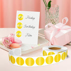 1 Inch Round Color Coding Labels, 1000 PCS Per Roll Gold Color Coded Dot Stickers, Round Color Dot Labels for Organizing, Filing, and Storage