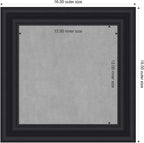 Amanti Art Black Framed Magnetic Board 16x16 X-Small Vision Board for use with Magnets, 100% Metal Sheet to Display Items as Office Decor or for Home Organization in mudroom, Kitchen or Kids Room