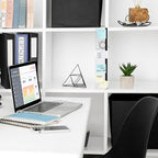 DOLLAR BOSS Monitor Memo Boards for Computers Office Desk Accessories 15.7" x 3.1" Transparent Acrylic Monitor Side Panel Multifunction Message Board Screen Note Holder for Office Home Work Desk