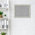 Amanti Art Silver Framed Magnetic Board 18x22 Small Vision Board for use with Magnets, 100% Metal Sheet to Display Items as Office Decor or for Home Organization in mudroom, Kitchen or Kids Room