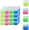 Gutyble 48 Pcs Manual Pencil Sharpeners with Lid, for School,Office and Home