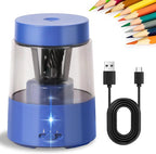 ZMOL Electric Rechargeable Pencil Sharpener, Automatic Pencil Sharpeners Kids, Battery Pencil Sharpeners for Colored Pencils, Auto Stop, Suitable for No.2(6-8mm), Classroom/Home Blue
