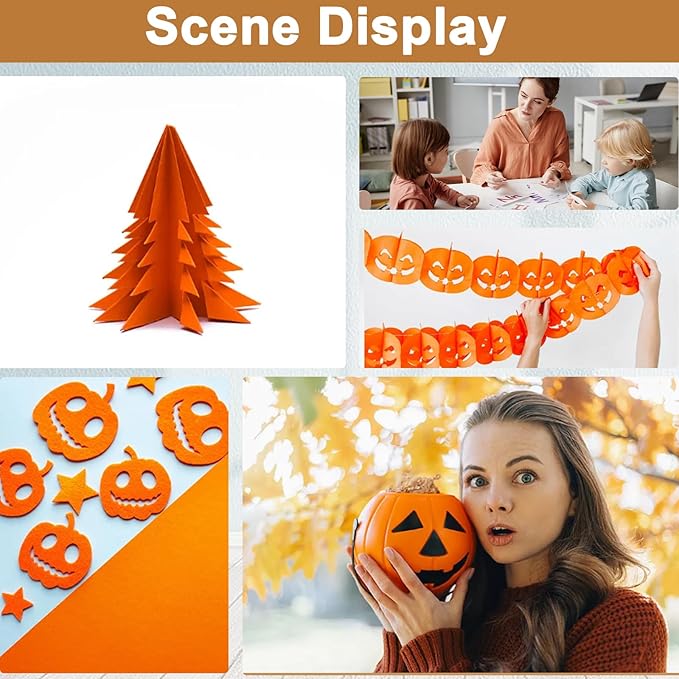 Silunkia 100 Sheets Orange Cardstock 8.5 x 11 Halloween Paper, 75lb Heavyweight Pumpkin Paper Card Stock for Cards Making, Greeting Card, School Crafting, Invitations