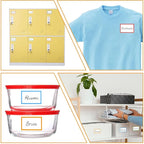 Utron 500Pcs Name Labels, 3.5x2.25 inch Blank Nametags, Sticky Name Tags for Whiteboards Locker Fridge School Office Home 10 Colors
