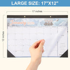 EaseForm 24 Month Desk Calendar 2026-2027, Runs from January 2026 to December 2027, Large 17"x12" Desktop/Wall Monthly Calendar, 2 Year Academic Calendar with Note & To Do for Home, School or office