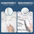 loukin Dry Erase Eraser with Replaceable Felt Pad, Whiteboard Eraser with 12 Peel-Off Layers, Magnetic Holder Includes, for Classroom, Home, and Office, White