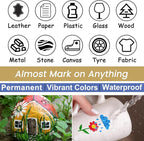 Overseas Red Paint Pens Paint Markers - Permanent Acrylic Markers 12 Pack, Water-Based, Quick Dry, Waterproof Marker Pen for Rock, Wood, Plastic, Metal, Canvas, Glass, Fabric, Mugs. Medium Tip