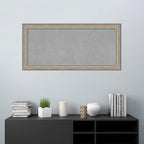 Amanti Art Silver Framed Magnetic Board 25x53 Oversize Vision Board for use with Magnets, 100% Metal Sheet to Display Items as Office Decor or for Home Organization in mudroom, Kitchen or Kids Room