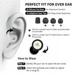 AuralProtek Ear Plugs for Sleeping Noise Cancelling, 24-30dB Ear Plugs for Noise Reduction, Hearing Protection, Silicone Soft Reusable EarPlugs for Sleep, Concert, Focus with Case & 4 Pair Eartips