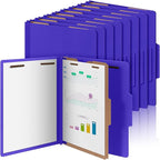 Skyygemm 24 Pcs Classification Folders Letter Size, 1 Divider Pressboard File Folder with Fasteners, Expanding File Organizer Bulk for School Teachers, Office Employee, Coworker, Staff (Purple)