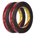 3M Double Sided Mounting Tape 2 Pack 0.5" Width 5925 VHB Black Foam Tape High Bond Waterproof Heavy Duty Strong Adhesive Tape Thick 0.025 in Fastener Replace Décor Frame Logos