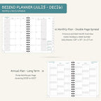 BEZEND 2026 Planner Weekly and Monthly (6" x 8.5") Daily Calendar Book with Tabs (Jul 25-Dec 26) Vertical Hourly Timeslots, Storage Pocket, Pen Holder, Spiral, PU Leather Softcover - Dark Green