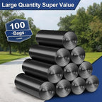 Large 40-45 Gallon Trash Bags Heavy Duty - 1.6 Mil Thick,39''x47'' Strong Black Garbage Bags Unscented 100 Count Trash Can Liners for Construction Industrial Yard Outdoor Commercial