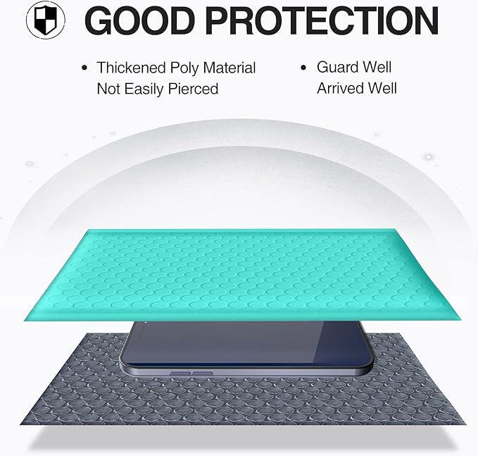 UCGOU Bubble Mailers 10.5x16 Inch Teal 25 Pack Poly Padded Envelopes Large #5 Mailing Packages Opaque Packaging Postal Self Seal Adhesive Waterproof Boutique Shipping Bags for Clothes