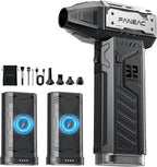 FANEAC X305 Compressed Air Duster with 2 Removeable Battery, 3-Speed Adjustable & 4 Nozzles, Ultra-Powerful 32mm 150,000 RPM BLDC, for Keyboard, Computer, House Cleaning