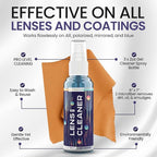 ULTRAVUE Eyeglass Gel Lens Cleaner Spray Kit - 3 x 2oz Gel Eyeglasses Cleaner Spray Bottle + 2 Microfiber Cloth for Cleaning - Safe for All Lenses (AR Coated Included), Eyeglasses and Screens