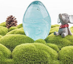 QFkris Crystal Blessings Paperweight Easter Eggs 3.4" Blown Glass Art Figurine Collectibles Desk Decor (Sky Blue)
