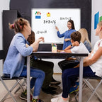 H-Qprobd 4' x 4' (2 Pack) Dry Erase Board for Wall Magnetic Presentation Whiteboard with Long Pen Tray, Wall-Mounted White Boards for Home, Office & School