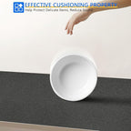 WochiTV Shelf Liner for Cabinets, Drawer Non Adhesive Non Slip Foam Mat for Kitchen, Pantry, Bathroom, Cupboard, Garage, Closet, Shelves, Drawer, Tool Box, Gray 17.5 x 118 inches