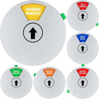 Office Door Sign, White Rotating Status Door Sign with 6 Options - Do Not Disturb/Out of Office/In a Meeting/Come in Welcome/Working Remotely/Back Soon, 6 Inch Round Privacy Signs (White)