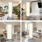 Room Divider(1 Panel-22in) Wall Divider for Room Separation, Portable Privacy Screens W/Wheels, Metal Frame Freestanding Room Separators 5.6FT Room Partitions and Dividers