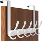 SKOLOO Over The Door Hook, Door Hanger Hooks for Hanging Clothes, Towels, Coats, Hats, Over The Door Towel Hook - White, Assembly Required