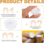 PATIKIL 100 Pcs Mailing Tube Plastic End Caps 1" ID PE Round Cardboard Shipping Tube Lids White Protective Poster End Caps for Paper Documents Artwork Storage