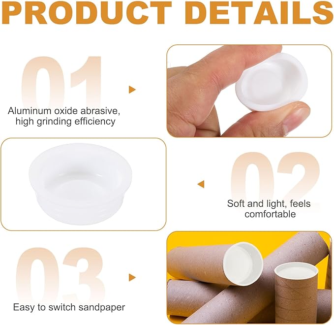 PATIKIL 100 Pcs Mailing Tube Plastic End Caps 1" ID PE Round Cardboard Shipping Tube Lids White Protective Poster End Caps for Paper Documents Artwork Storage