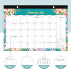 2026 Desk Calendar, Large Desktop/Wall Monthly Calendar (Jan. 2026 - Jun. 2027) 17'' x 12'' School Year Desk Planner for Teacher Family School Office Supplies