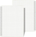 AHGXG Graph Paper Notebook Spiral 2 Pack - Large B5 Grid Notebook 7.3"X 10", 100GSM Thick Graph Grid Paper, Quad Ruled, Total 320 Pages, Transparent Plastic Hardcover Journal