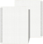 AHGXG Graph Paper Notebook Spiral 2 Pack - Large B5 Grid Notebook 7.3"X 10", 100GSM Thick Graph Grid Paper, Quad Ruled, Total 320 Pages, Transparent Plastic Hardcover Journal